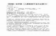 祝福课文概括